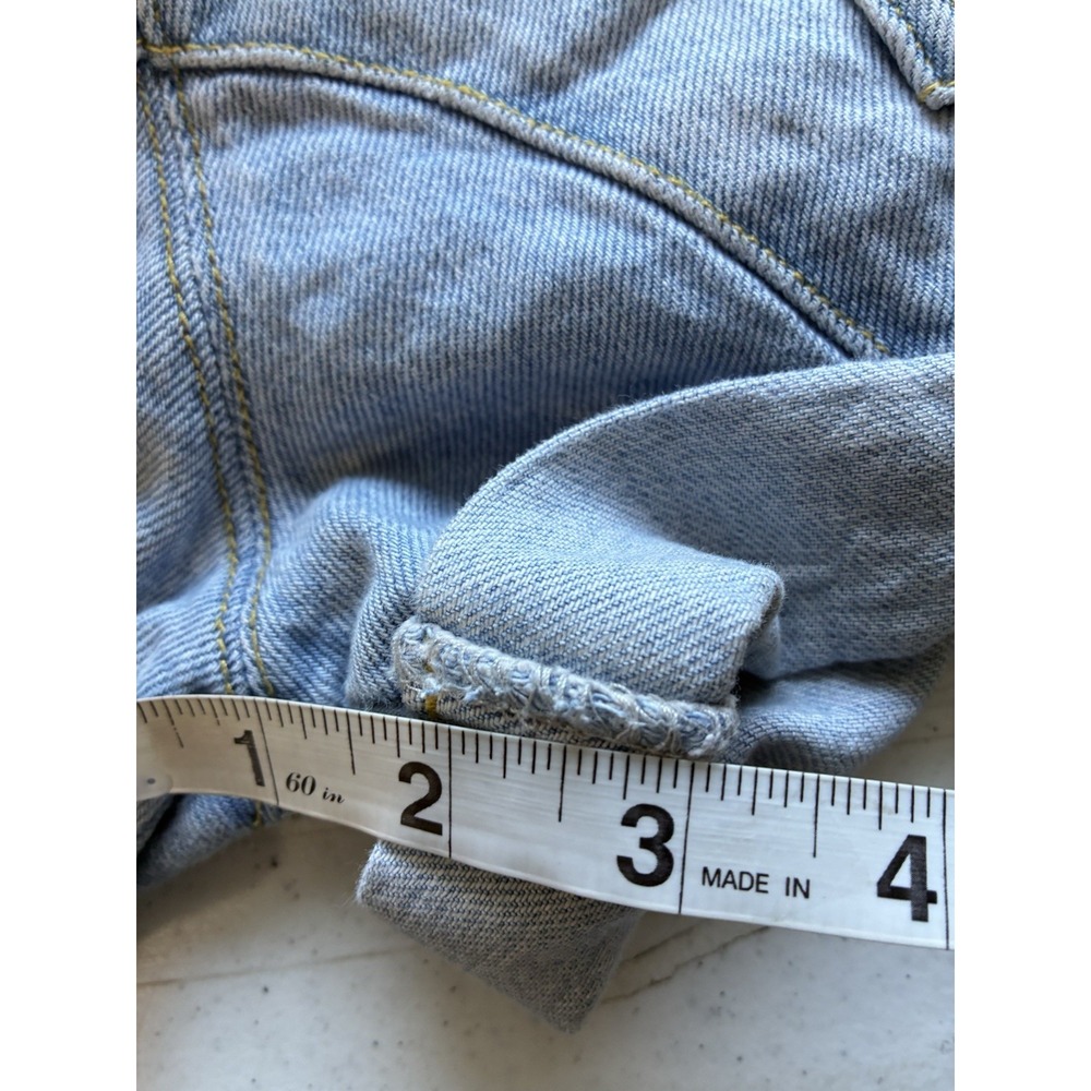 Free People We The Free High Roller Shortall Sz M Light Wash Boho 3" Inseam - Picture 9 of 10